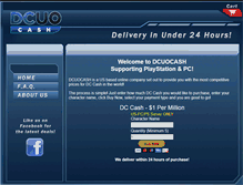 Tablet Screenshot of dcuocash.com